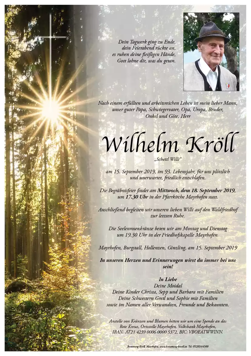 Parte von Wilhelm Kröll